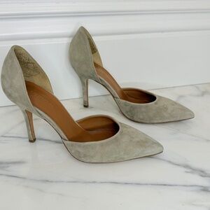 Vince Women's Celeste d'Orsay High-Heel Pumps, Woodsmoke -  Suede Size 37.5/7